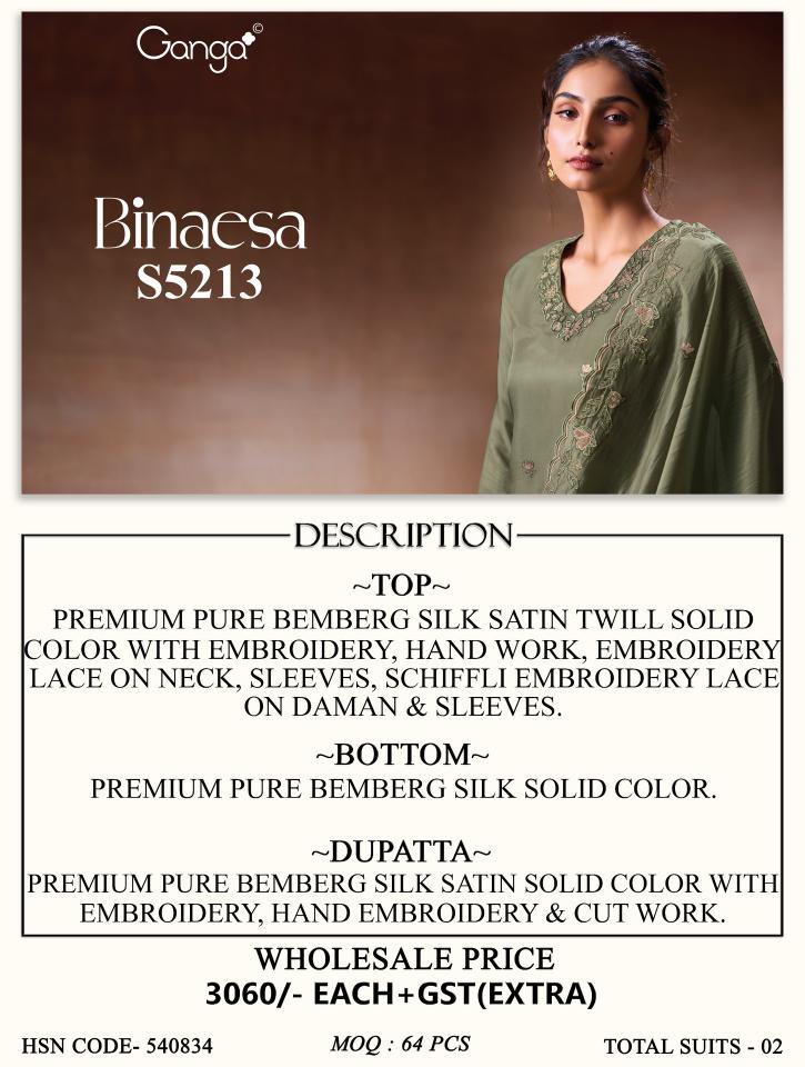 Ganga binaesa 5213 wholesale dress materials in chennai